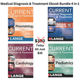 Medical Diagnosis & Treatment Ebook Bundle 4IN1: Cardiology, Pediatrics, Rheumatology, and General Medicine