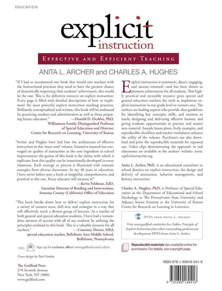 Explicit Instruction: Effective and Efficient Teaching (What Works for Special-Needs Learners) Illustrated Edition