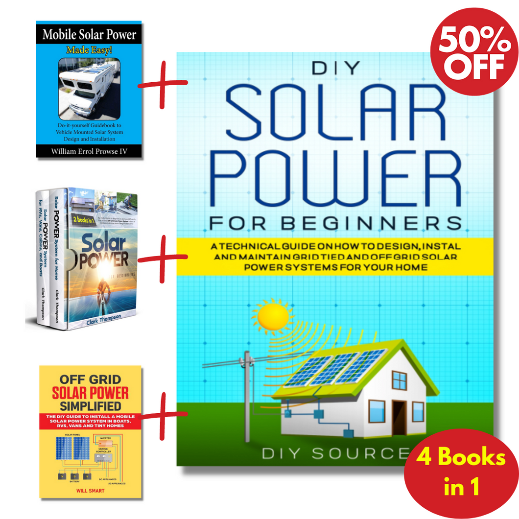 DIY Solar Power for Beginners Package 6IN1: Design, Install and Maintain Grid Tied and Off Grid Solar Power Systems for Your Home