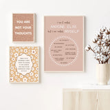 25 Mental Health Posters: Psychology Wall Art Prints, Therapy Office Decor, Counselor Office, Printable Quotes