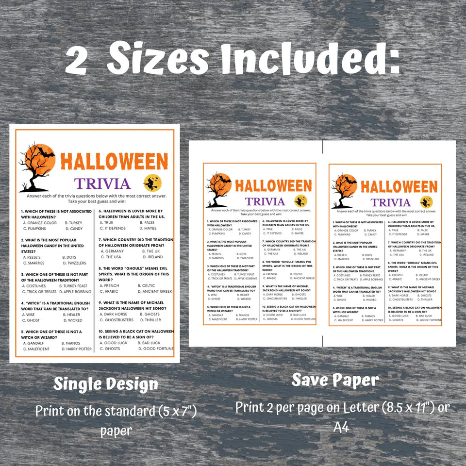 Halloween Games Bundle: 60-Game Super Pack - Printable Party Fun for Kids & Adults with Trivia, Riddles & More!
