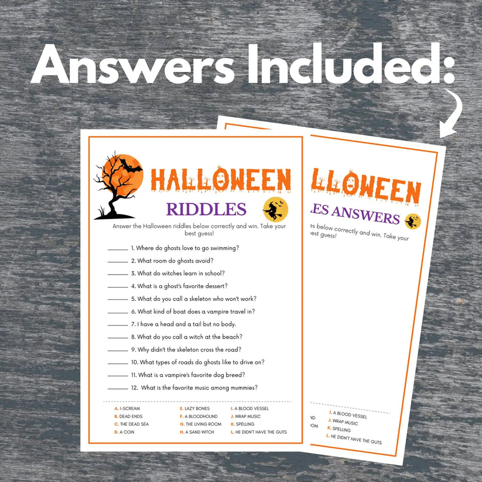 Halloween Games Bundle: 60-Game Super Pack - Printable Party Fun for Kids & Adults with Trivia, Riddles & More!