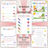 Montessori Morning Menu for Pre-K & Kindergarten – Fun & Ready-to-Use Homeschool Printables with Letter Tracing Worksheets